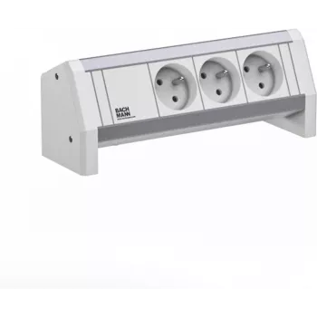 Régua de tomadas Bachmann DESK 3xUTE modelo 902.0297 – distribuição de energia de secretária com 3 tomadas UTE