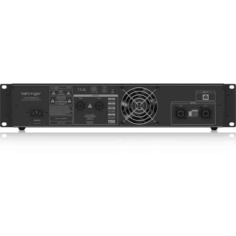 Behringer NX1000D amplificador de áudio performance/palco preto