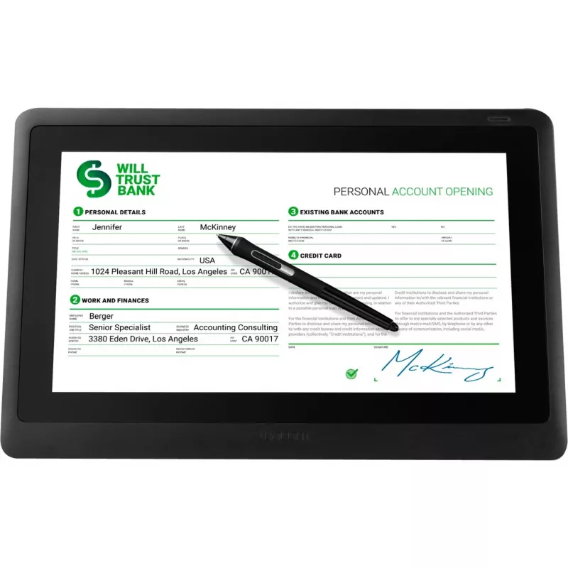 Ecrã interativo com caneta Wacom DTK1660EK0B 39,6 cm Preto