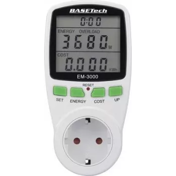 Basetech EM-3000 medidor de custos de energia com previsão de custos (BT-1611632)
