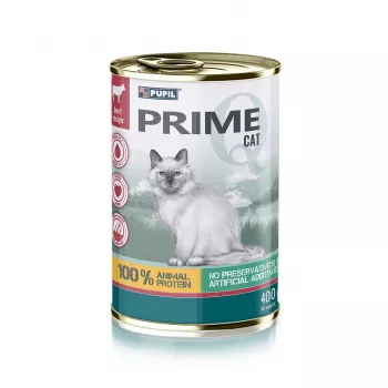 PUPIL Prime rico em Vitela e Fígado - Alimento húmido para gatos - 400 g