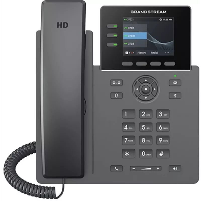 Grandstream Networks GRP2611G Telefone IP Preto 3 linhas TFT
