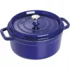 Cocotte em ferro fundido Staub 26 cm redonda, azul-escuro