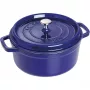 Cocotte em ferro fundido Staub 26 cm redonda, azul-escuro