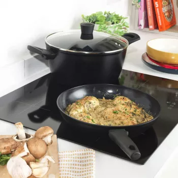 Frigideira Russell Hobbs 28 cm Thermocollar RH03255EU7, revestimento antiaderente, indicador de calor