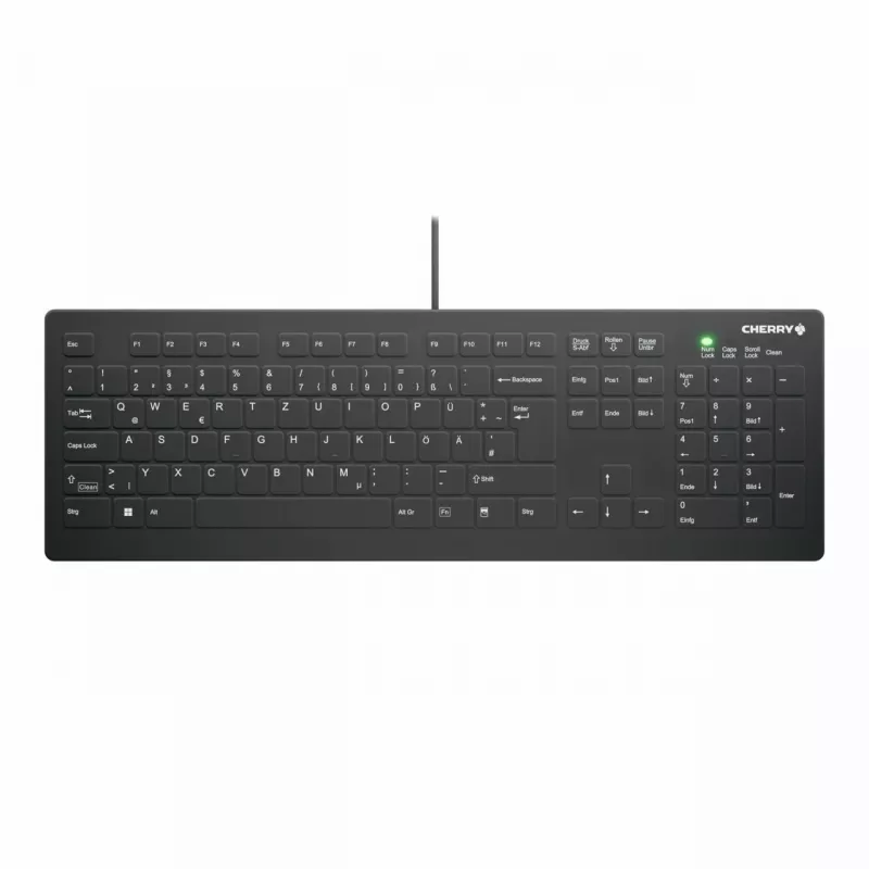 CHERRY AK-C8112 Medical USB QWERTZ Alemão Preto Branco Teclado Full-Size