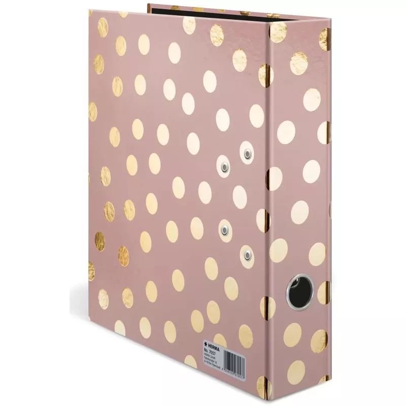 Dossier HERMA 7057 A4 dourado rosa