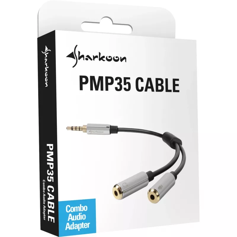 Sharkoon PMP35 - Adaptador de áudio - Mini ficha de 4 polos (macho)