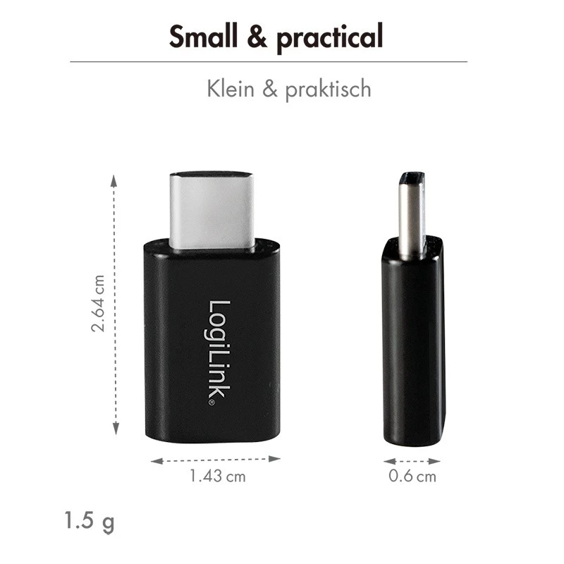 LogiLink BT0048A adaptador USB-C Bluetooth 5.3, alcance de 20 m, preto
