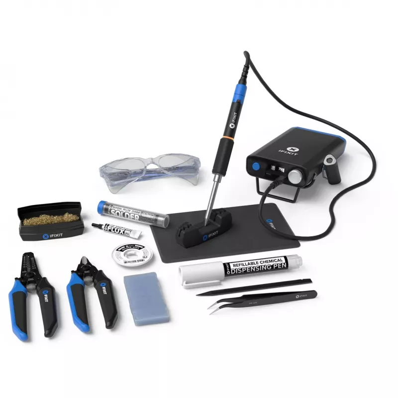 iFixit FixHub conjunto de ferramentas de soldadura – o kit de soldadura completo para qualquer projeto, incl. powerstation, ferro de soldar inteligente