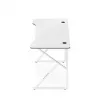 Mesa gaming huzaro Hero 1.6 branca — tampo reto MDF/carbono 1200×600 mm, estrutura metálica, 750 mm de altura