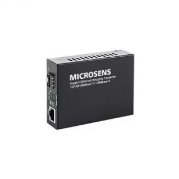 Conversor de meios Microsense MS400249 — 1x10/100/1000Base-T para 1x1000Base-X fibra ótica