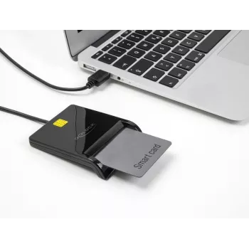 Leitor de cartões inteligentes DeLOCK 91724 USB Type-A preto