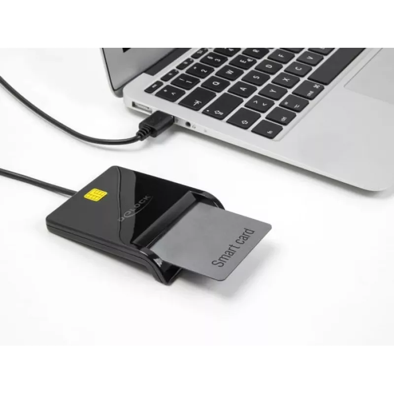 Leitor de cartões inteligentes DeLOCK 91724 USB Type-A preto