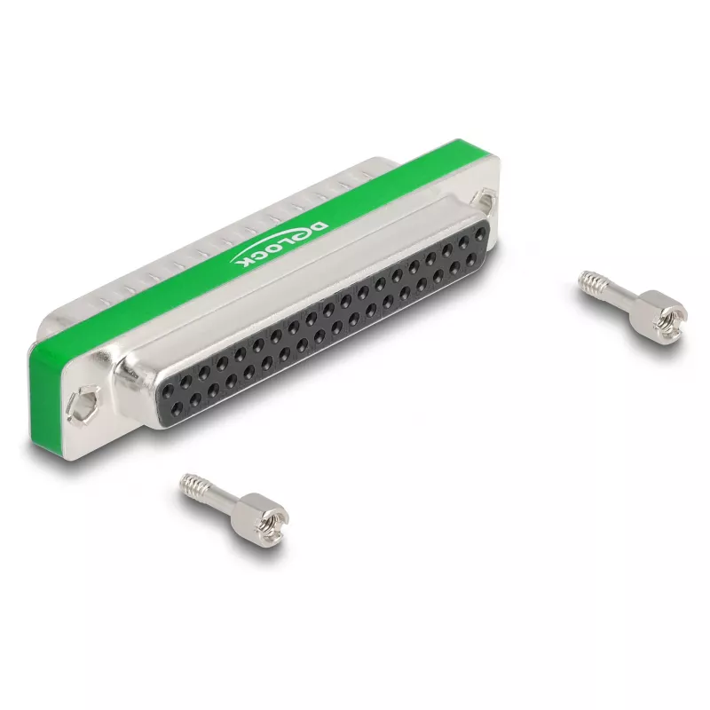 Filtro de supressão de interferências RF/EMI DeLOCK D-Sub 37 pinos macho para fêmea filtro passa-baixo capacitivo