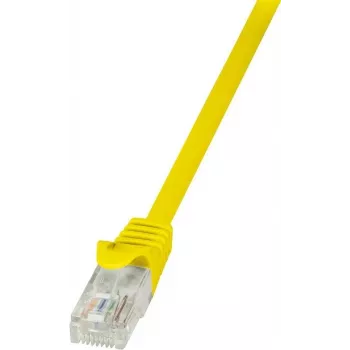 LogiLink CP2097U Cabo de rede RJ45, cabo de rede CAT 6 U/UTP 10,00 m amarelo com proteção anti-dobra