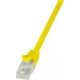 LogiLink CP2097U Cabo de rede RJ45, cabo de rede CAT 6 U/UTP 10,00 m amarelo com proteção anti-dobra