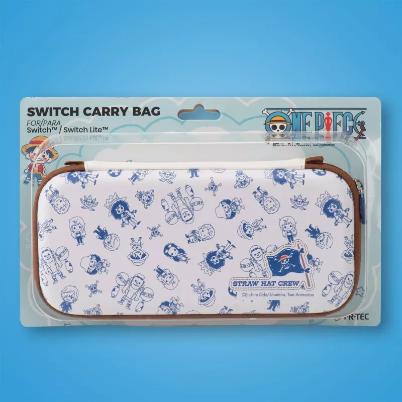 Bolsa de transporte FR-TEC One Piece Bag Chibi Nintendo Switch azul castanho branco