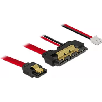 Cabo SATA DeLOCK 85242 0,3m SATA 7 pinos SATA 22 pinos preto