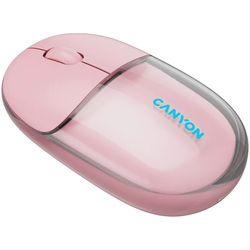 Rato CANYON OnClick 24 BT/ sem fios transparente/rosa
