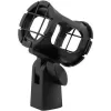Suporte de fixação Omnitronic slim-01 preto — fixação para microfone/acessórios, design compacto slim