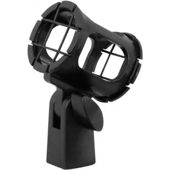 Suporte de fixação Omnitronic slim-01 preto — fixação para microfone/acessórios, design compacto slim