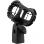 Suporte de fixação Omnitronic slim-01 preto — fixação para microfone/acessórios, design compacto slim