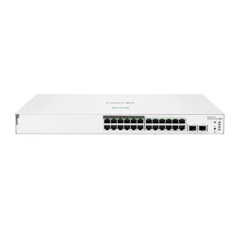 Comutador HPE Aruba Networking Instant On 24p Gigabit CL4 PoE 2p SFP 195W 1830