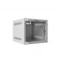 Lanberg WF10-2304-10S armário rack de parede de 10" 4U, 280×310 mm, porta de vidro, 20 kg, cinzento (RAL 7035)