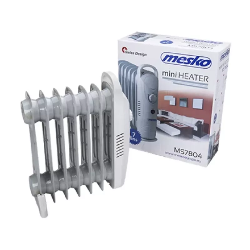 Mesko MS7804 aquecedor elétrico de ambiente aquecedor elétrico a óleo para interior Branco 700 W