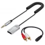 Adaptador recetor de áudio sem fios QOLTEC HiFi BT6.0 2xRC – recetor de áudio Bluetooth para altifalantes e autorrádio