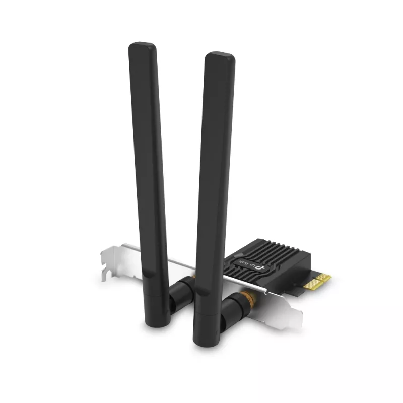 Adaptador PCIe Wi‑Fi 6 Bluetooth TP‑LINK Archer TX10E AX900 — placa PCIe, AX900 Wi‑Fi 6, Bluetooth
