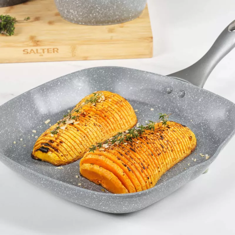 Frigideira grelhador Salter 28 cm antiaderente com revestimento de mármore