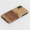 Capa protetora MAN&WOOD para iPhone X/XS – Terra preto, parte traseira protetora