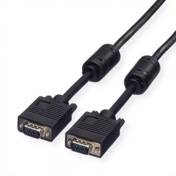 Cabo VGA ROLINE HQ 10m M/M com ferrite