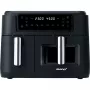 Fritadeira de ar quente dupla HF 9500 DUO (preta, 2.400 Watt, 2 cestos 6 L + 3,5 L)
