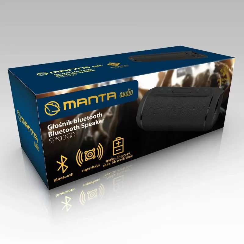 Altifalante portátil Manta SPK13GO BT, preto