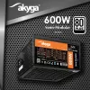 Fonte de alimentação ATX Akyga AK-C2-600 Classic 600 W, semimodular, PFC ativo, ventoinha de 120 mm