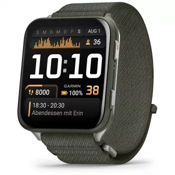 Garmin Venu X1 5,08 cm (2 polegadas) AMOLED Digital 448 x 486 píxeis Ecrã tátil cinzento Wi-Fi GPS (satélite)