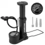 Bomba de ar manual para bicicleta Rockbros 42610002001 com manómetro preto