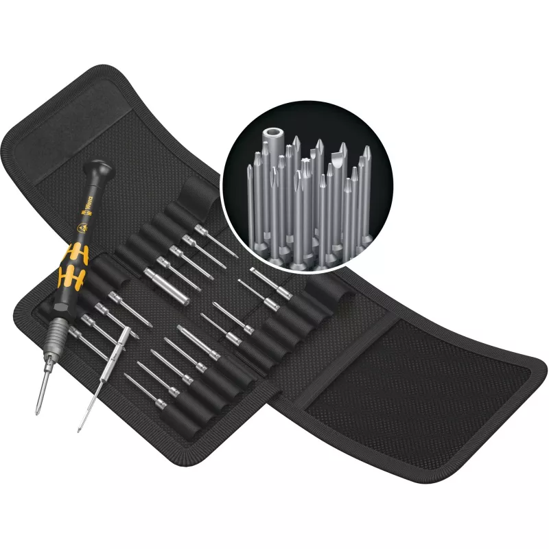 Chave de fendas de ponta ESD Wera Kraftform compact Micro 21 ESD 1 5/32 (4 mm) HIOS, 5/32 (4 mm) meia-lua 44 mm (05135973001)