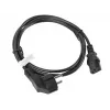 Cabo de alimentação Lanberg CA-C13C-10CC-0018-BK preto 1,8 m conector fêmea C13 CEE7/7 (CA-C13C-10CC-0018-BK)