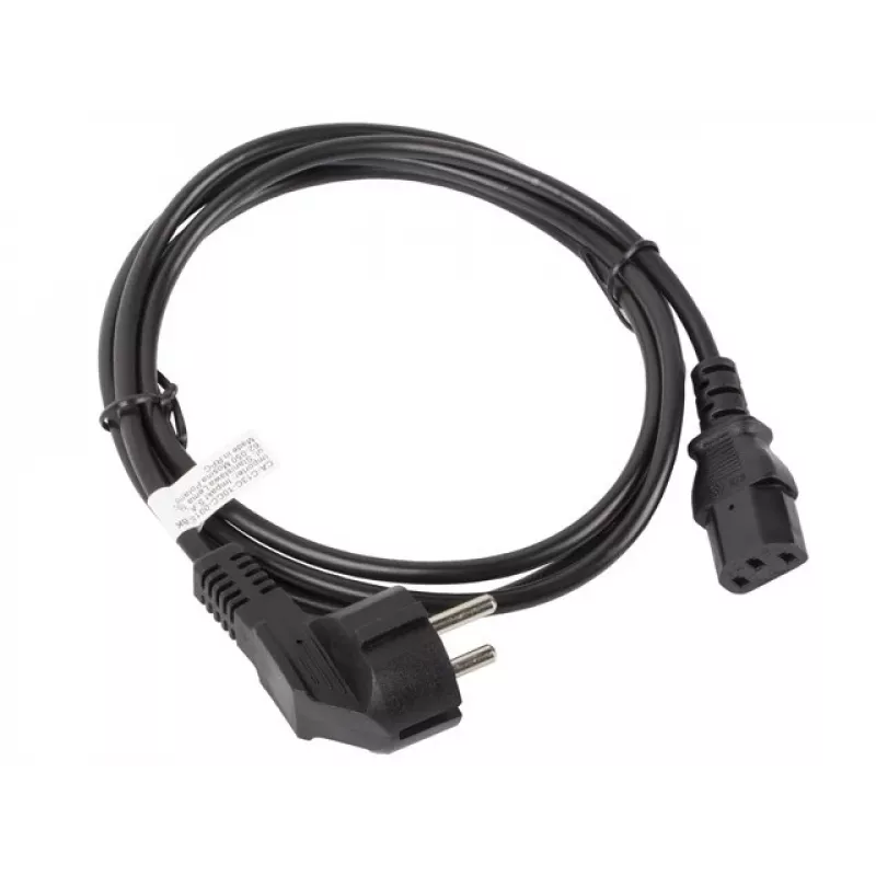 Cabo de alimentação Lanberg CA-C13C-10CC-0018-BK preto 1,8 m conector fêmea C13 CEE7/7 (CA-C13C-10CC-0018-BK)