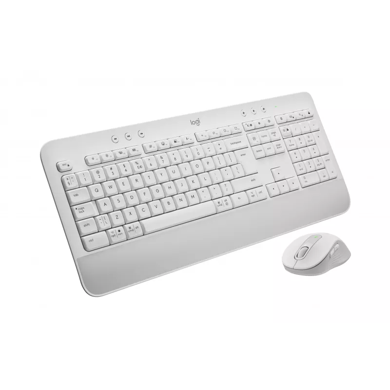 Logitech Signature MK650 for Business - Conjunto teclado e rato - Sem fios - 2,4 GHz, Bluetooth LE - QWERTZ - Checo - Branco creme