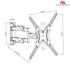 Maclean Mc-743 - Suporte Vesa para monitor/TV, 13-50 preto, 30 kg