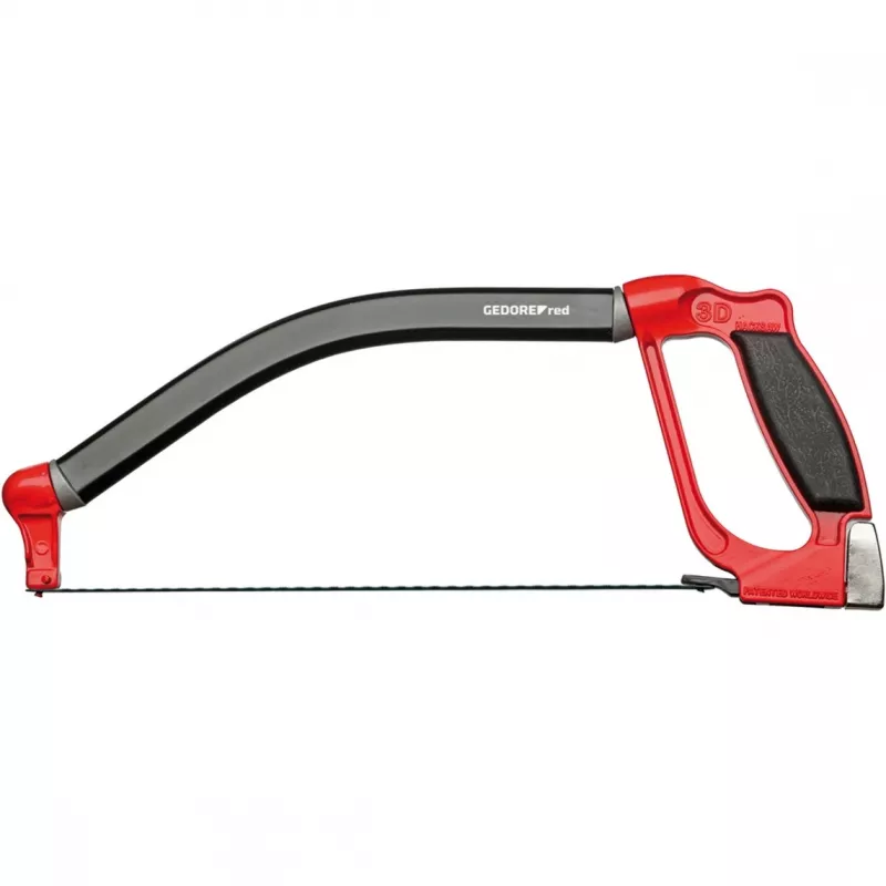 Serra multifunções vermelha, comprimento da lâmina 300 mm, serra de arco vermelho/preto