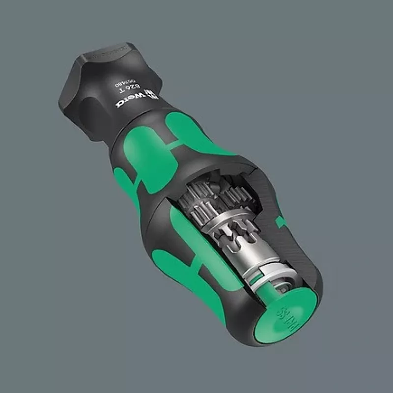 Wera 826 T Kraftform Turbo Chave de parafusos porta-pontas com Rapidaptor, 1/4 de polegada