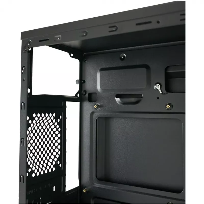 LC Power Classic 7040B - MDT - ATX - sem fonte de alimentação - preto, alumínio escovado / preto - USB/áudio