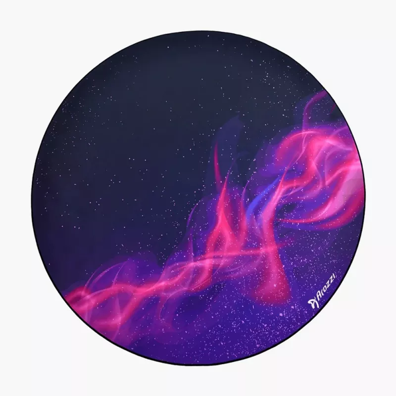 Tapete de proteção de chão Arozzi Zona Round Floor Pad — roxo Galaxy (tapete de proteção redondo para cadeiras e móveis)