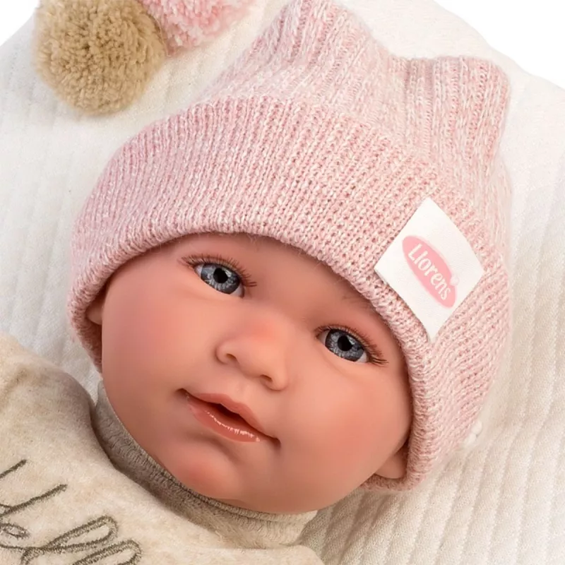 Boneca bebé Mimi a chorar com almofada 42 cm